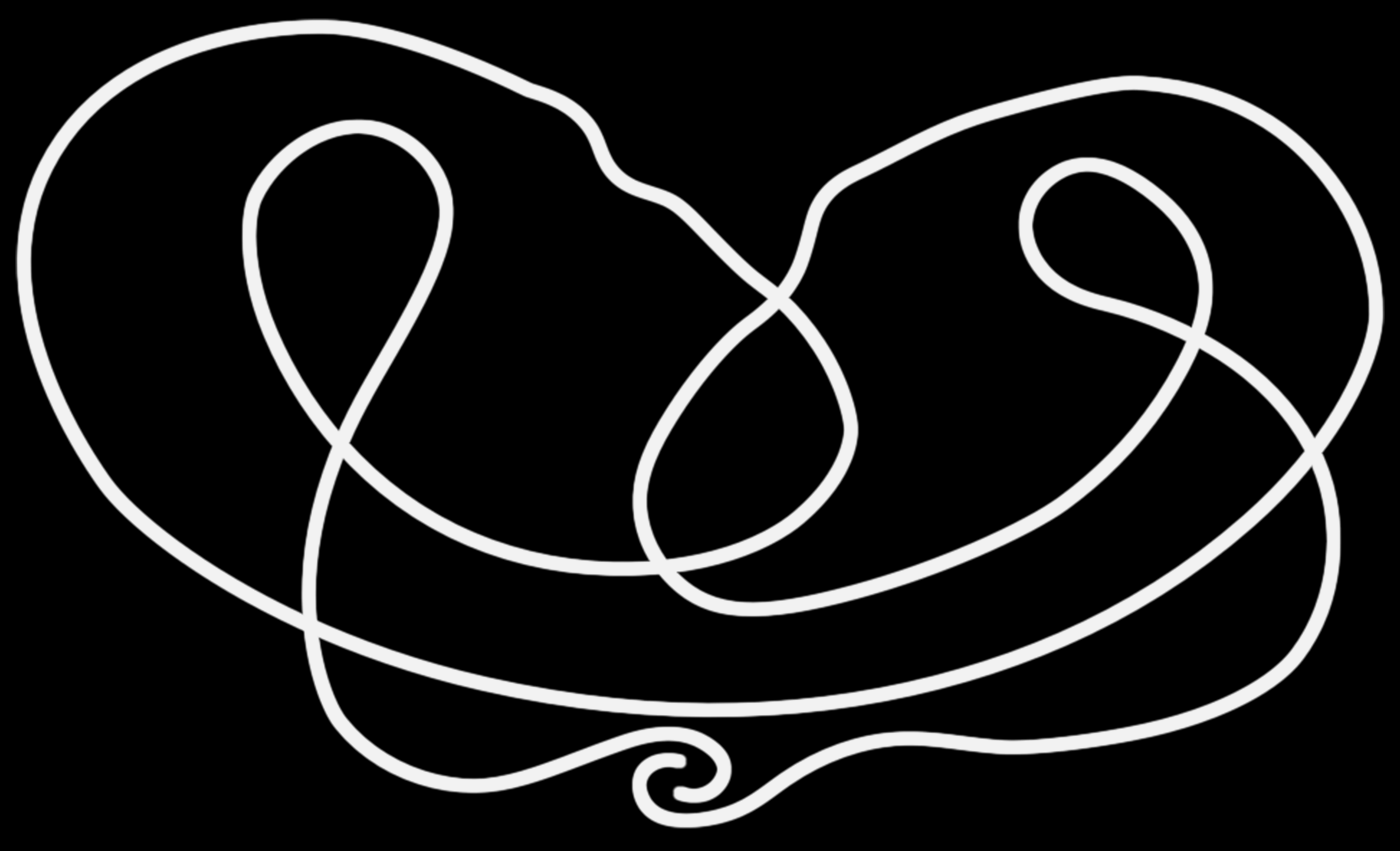 Eifersucht ARCATRA Einlinienzeichnung in heller Linienform für dunklen Hintergrund