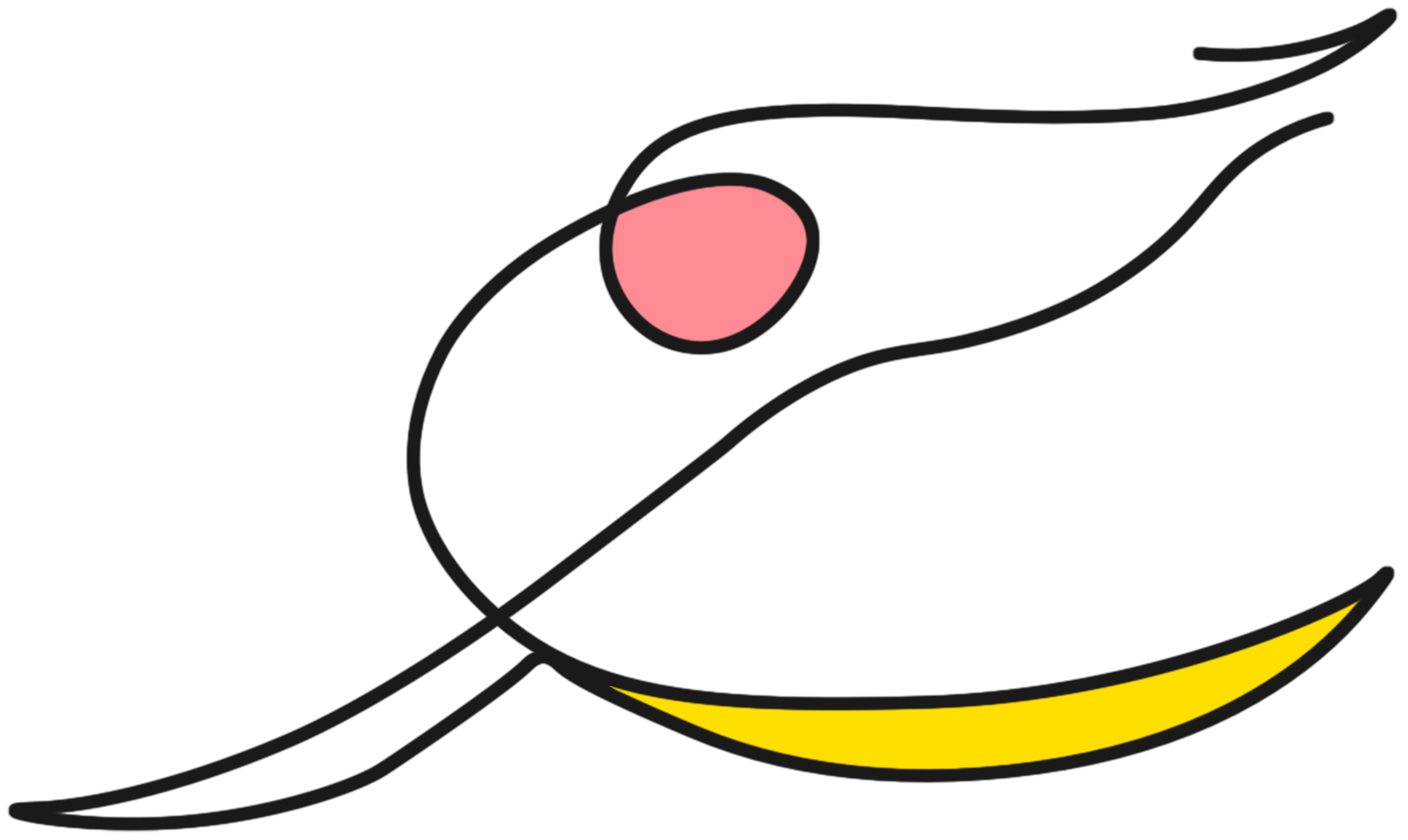 Frohsinn ARCATRA Linienbild mit Farbakzenten und leichter Ausstrahlung
