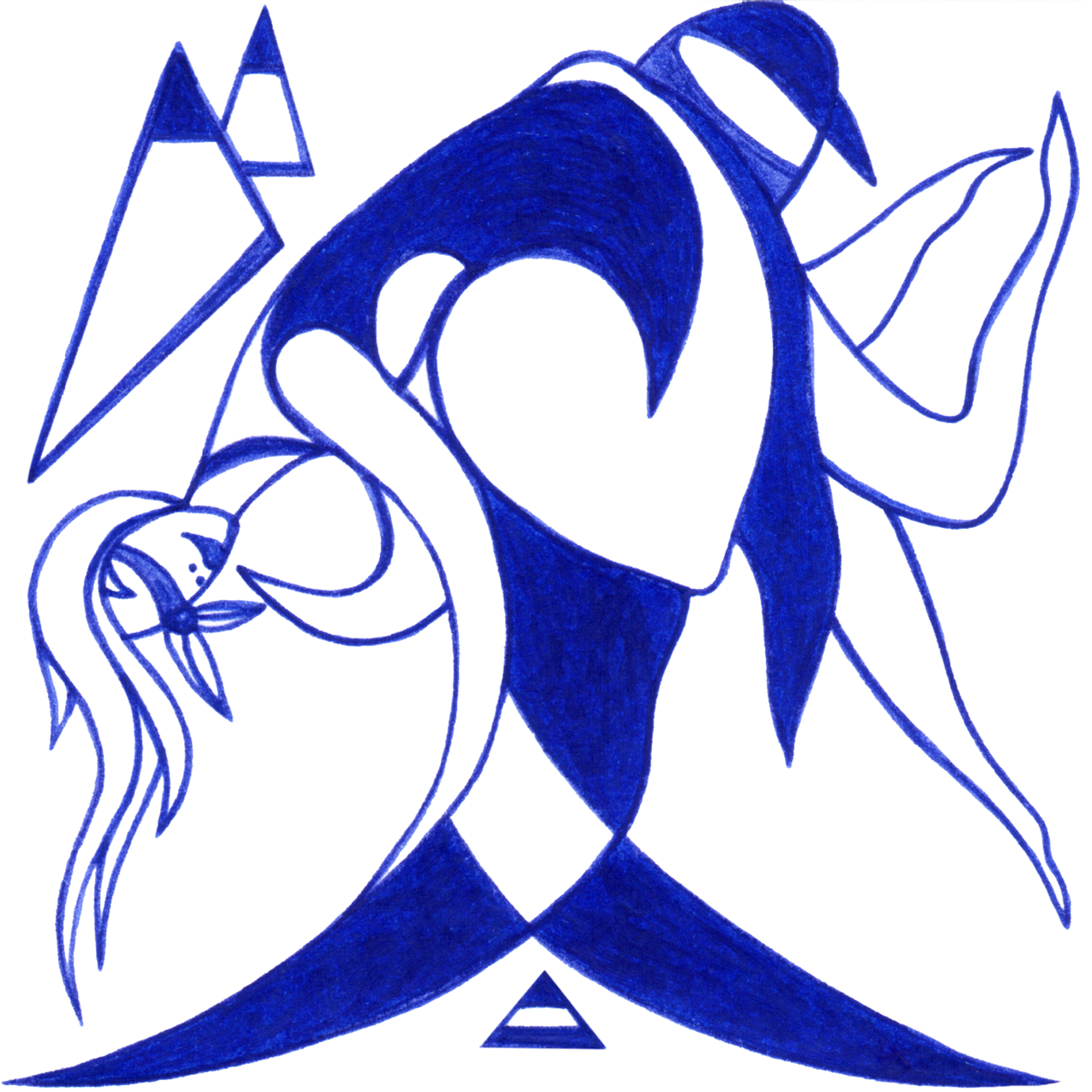 Wagemutiges „Abenteuer“ – Tintenbild zeigt das Einlassen auf Ungewissheit ohne Rücksicht.