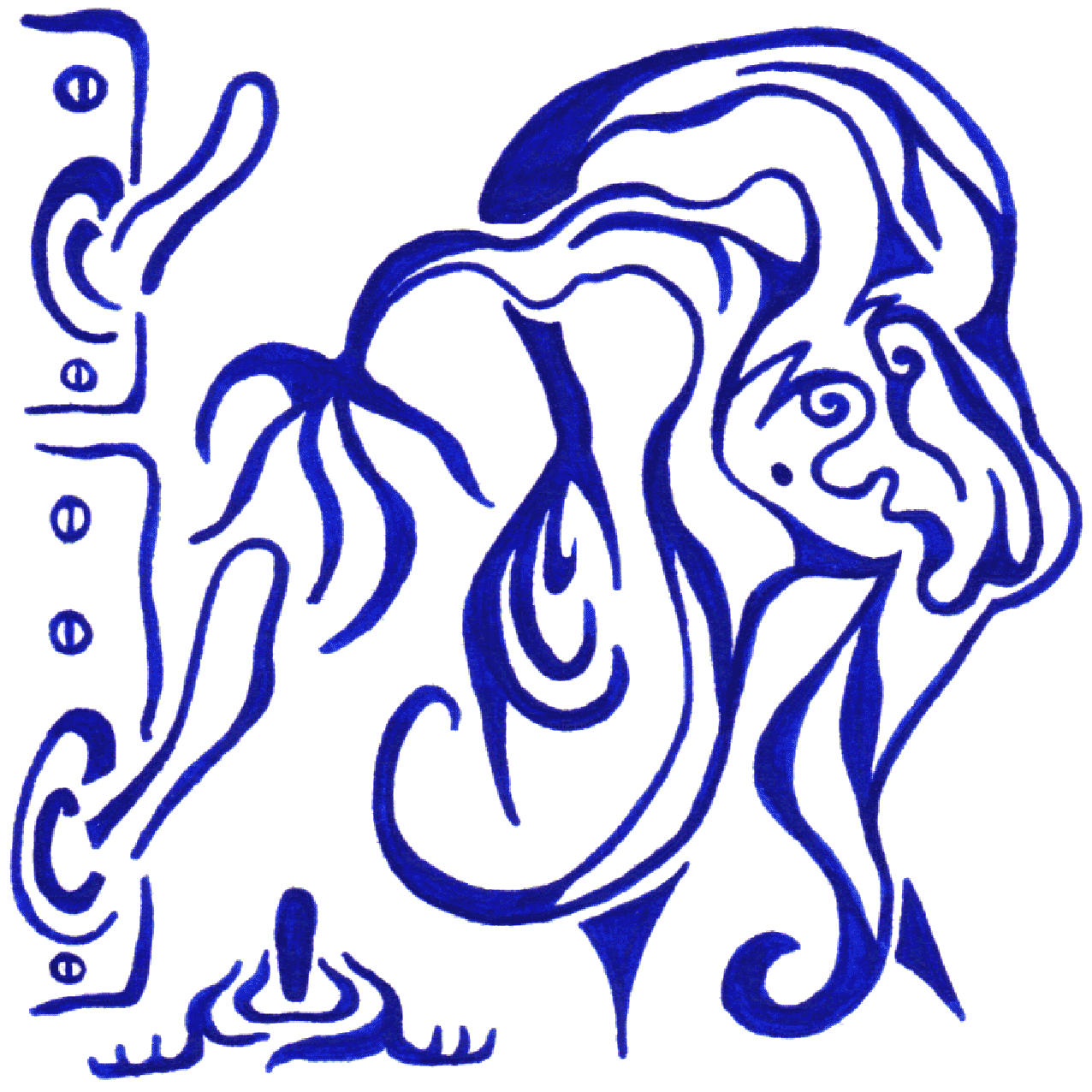 Reduzierte Liniengestaltung „Abschalten“ als Symbol für Rückzug, Pause und Loslassen