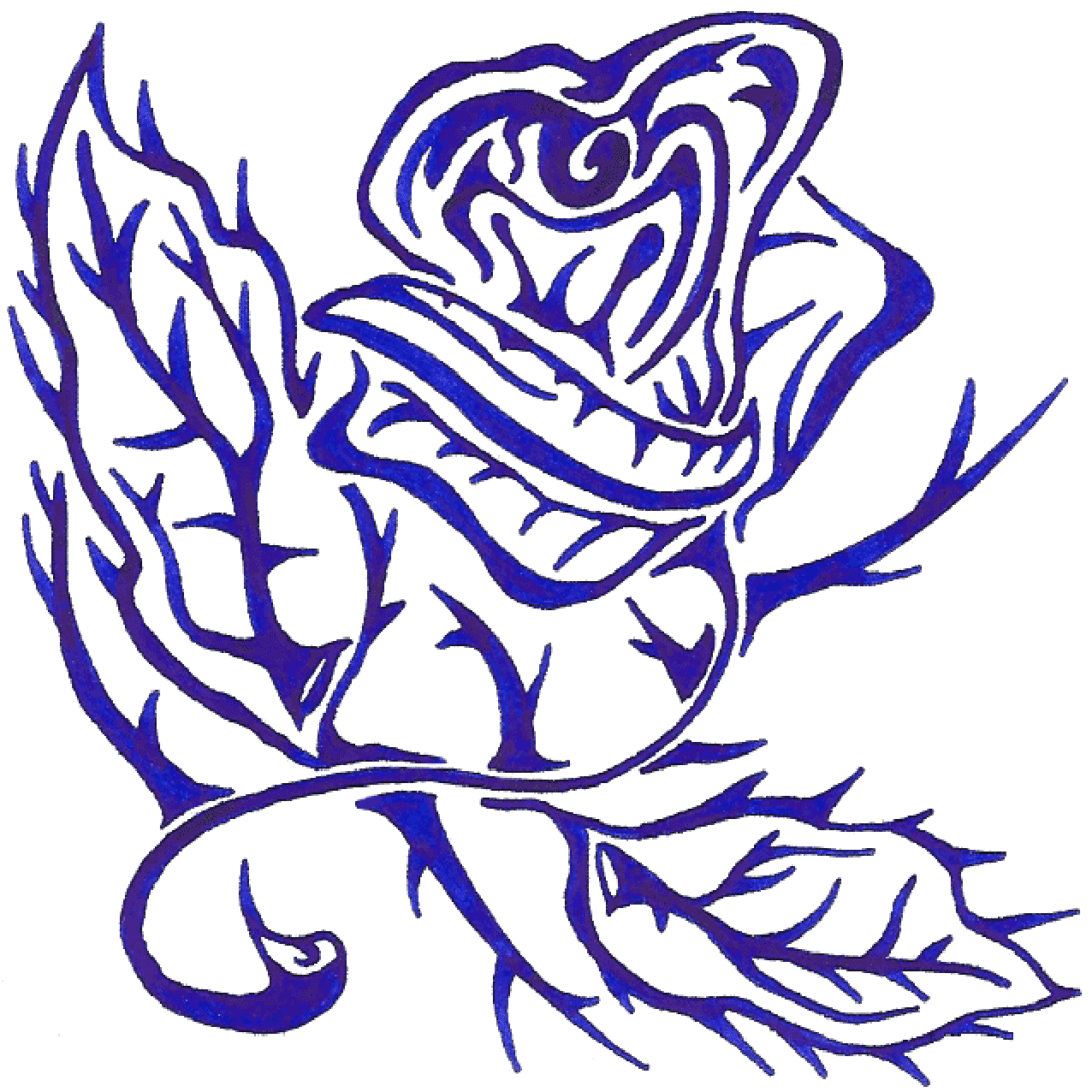 Kraftvolle Tintenzeichnung „Aggression“ mit dynamischen Linien als Ausdruck von Spannung und Wut