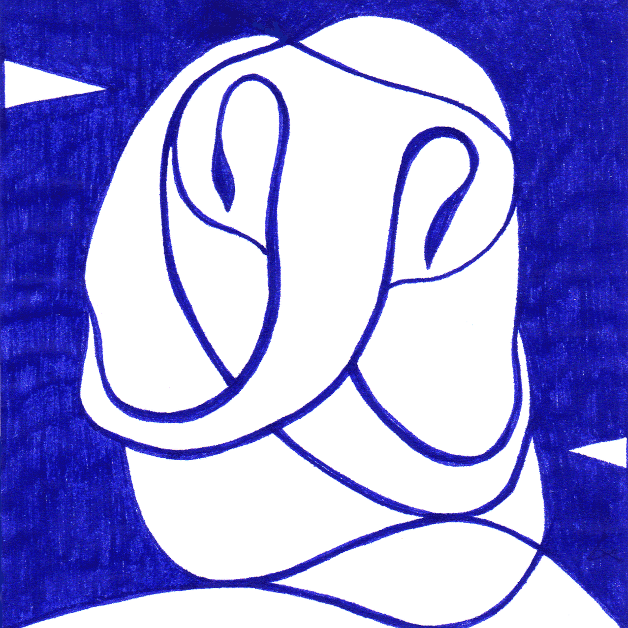 Abstrakte Tintenlinien „Alle wollen Glück“, fließende Formen als Zeichen von Wunsch und Ablehnung