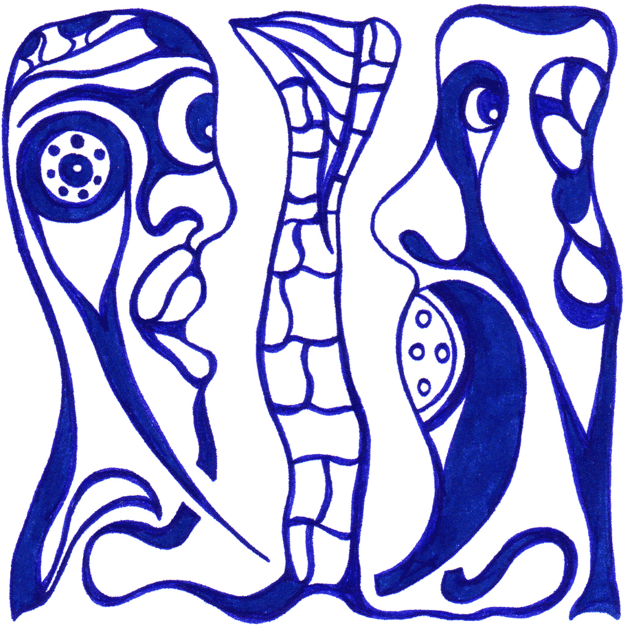 „Anruf“ als Tintenlinienspiel, wo Geräusch und Sicht in einem Moment verschmelzen