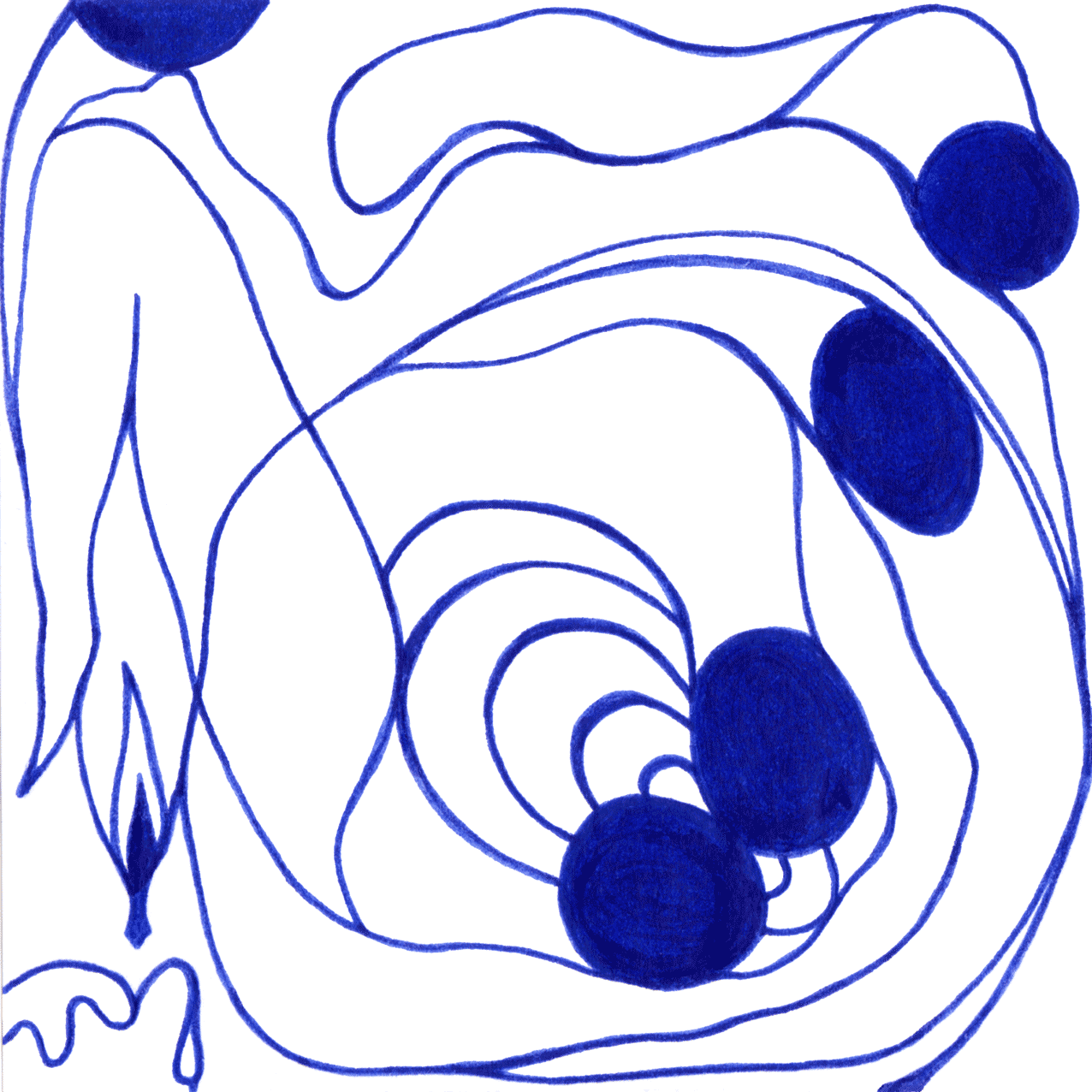 Ein Tintenbild „Ausruhen“, über Ruhe und Wärme in entspannter Atmosphäre