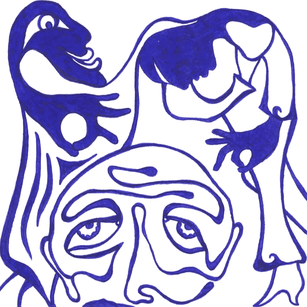 „Bewertung“ als Tintenmotiv mit fragmentierten Formen, Sinnbild für Urteile über Menschen