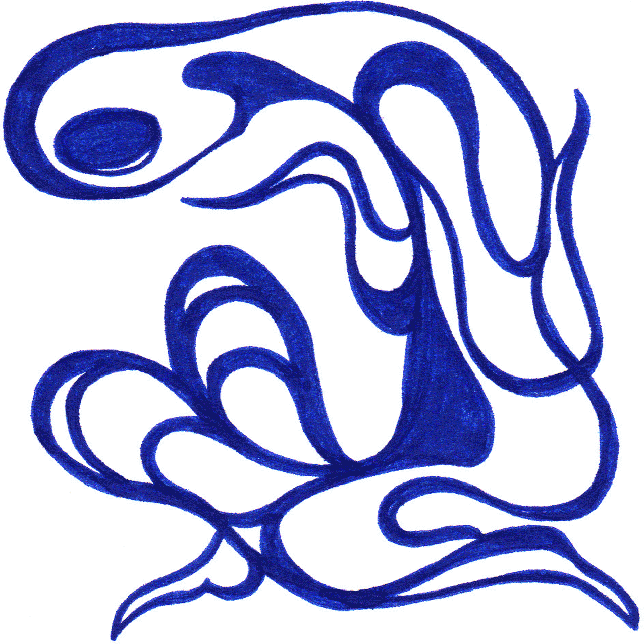 Künstlerische Tinte „Danksagung“, verschlungene Linien wie ein leises Gebet