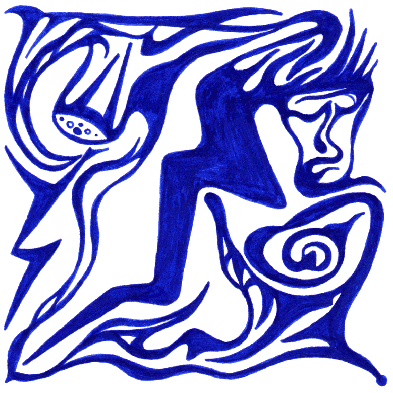 Gedankliche Tintenillustration „Eigenes Problem“, zeigt Verantwortung und innere Auseinandersetzung