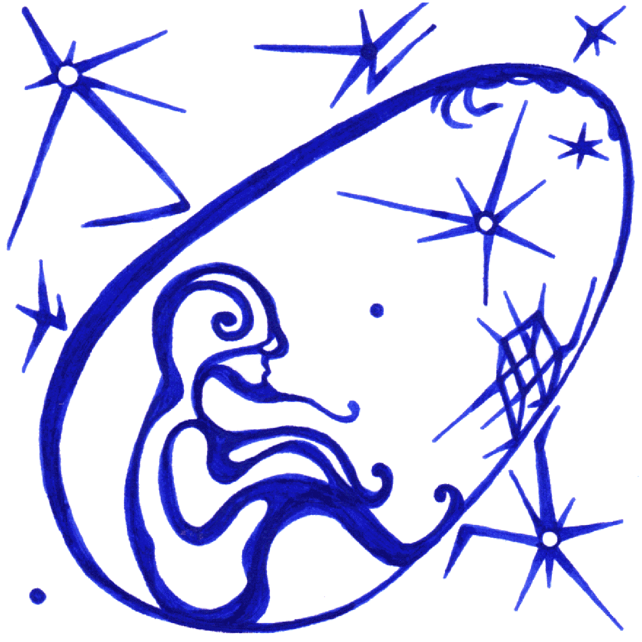 Stille Tintenzeichnung „Einsamkeit“, verkörpert Sehnsucht und unverstandene Isolation