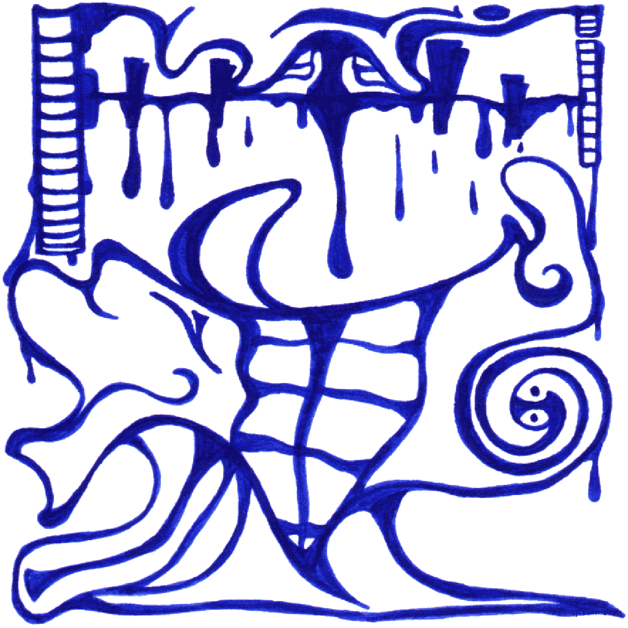 Abstrakte Linienillustration „Ekelgefühl“ als Symbol für Abneigung, Widerstand und innere Reaktion