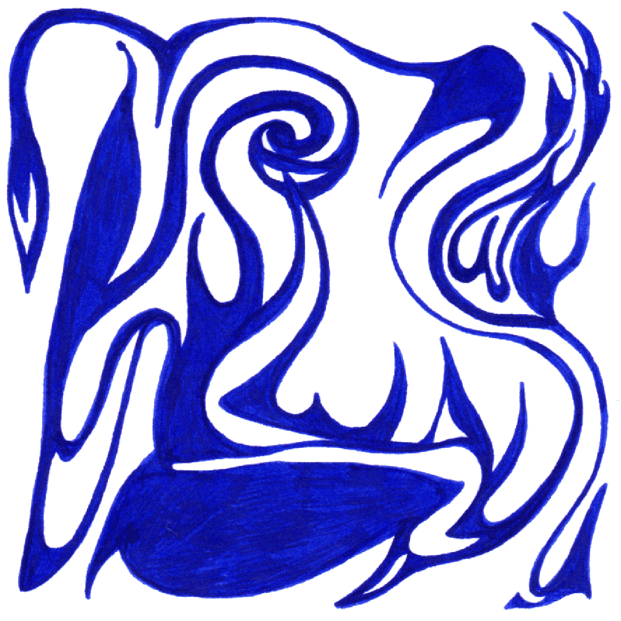 Nachdenkliche Tintenillustration „Ende der Freundschaft“, zeigt Trennung und verlorene Nähe