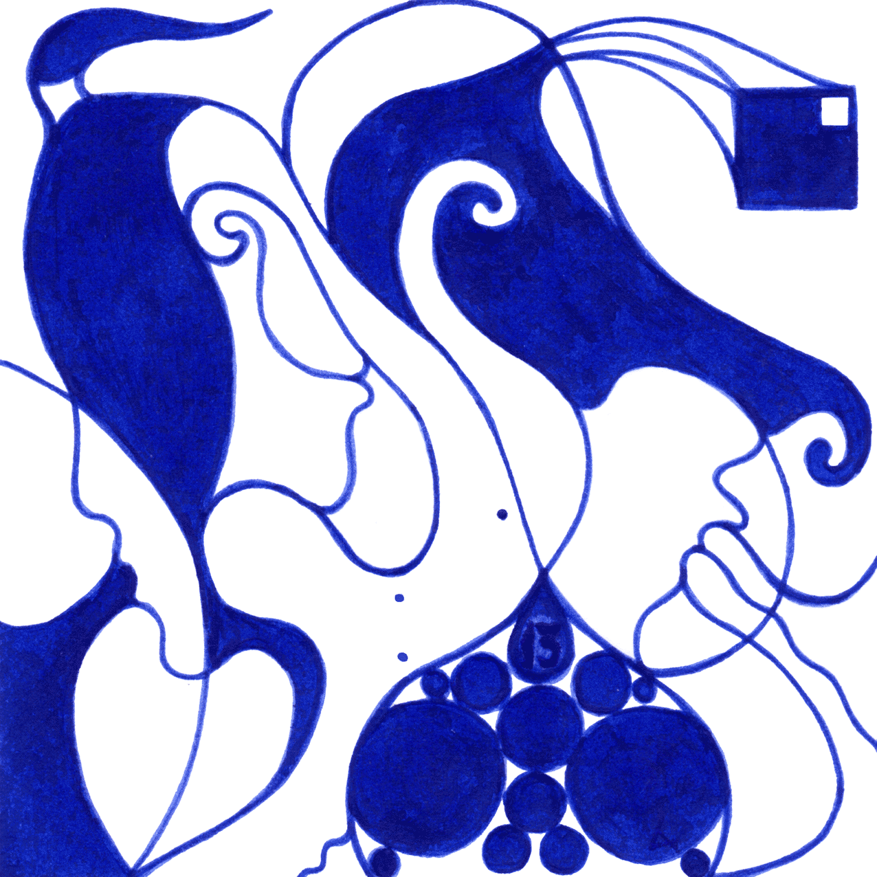 Reflektierendes Tintenbild - „Erfahrung“ über Lehren, die stärken oder belasten können