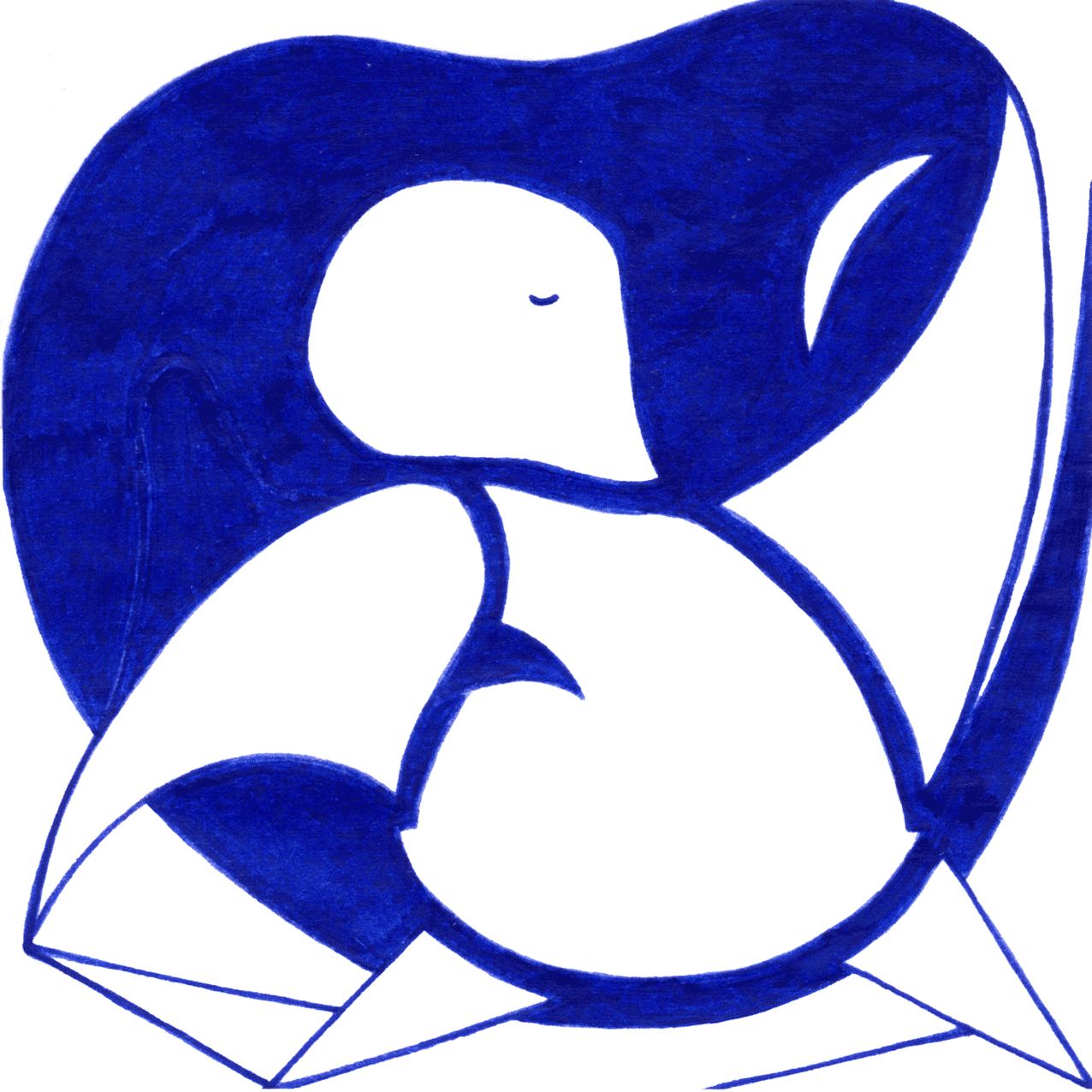 Tintenbild „Erschaffe mich neu“ – ständige Veränderung durch unsichtbare Einflüsse, guten und bösen