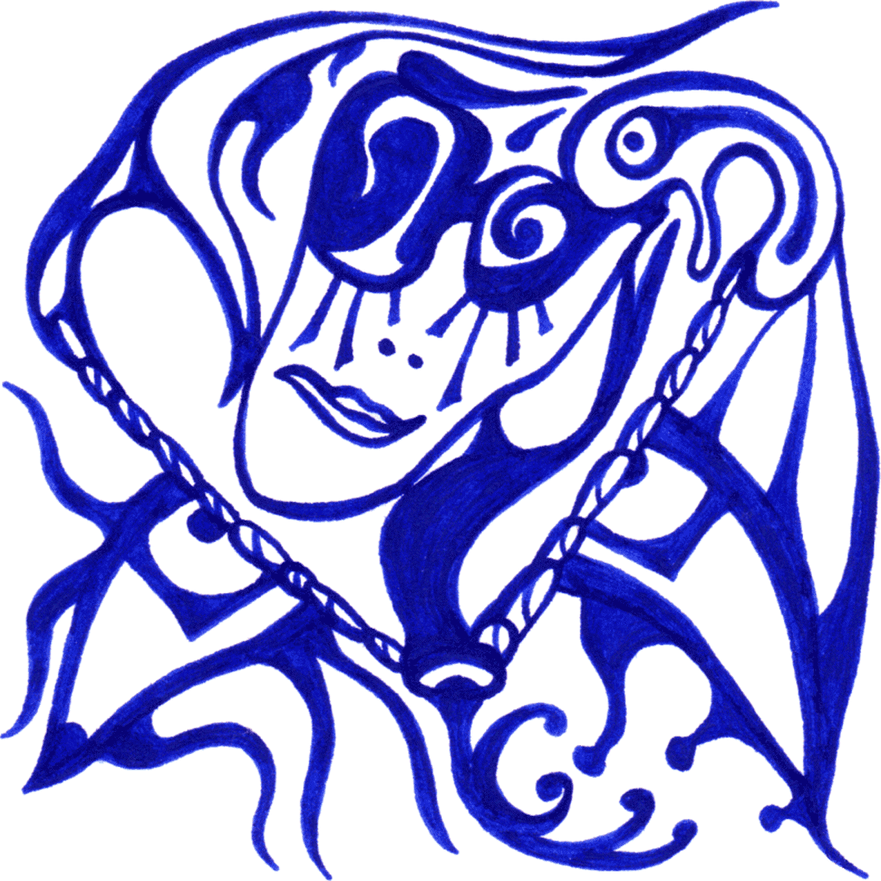 „Erwartung“ in Tinte dargestellt, Spannung und Hoffnung auf Veränderung sichtbar gemacht