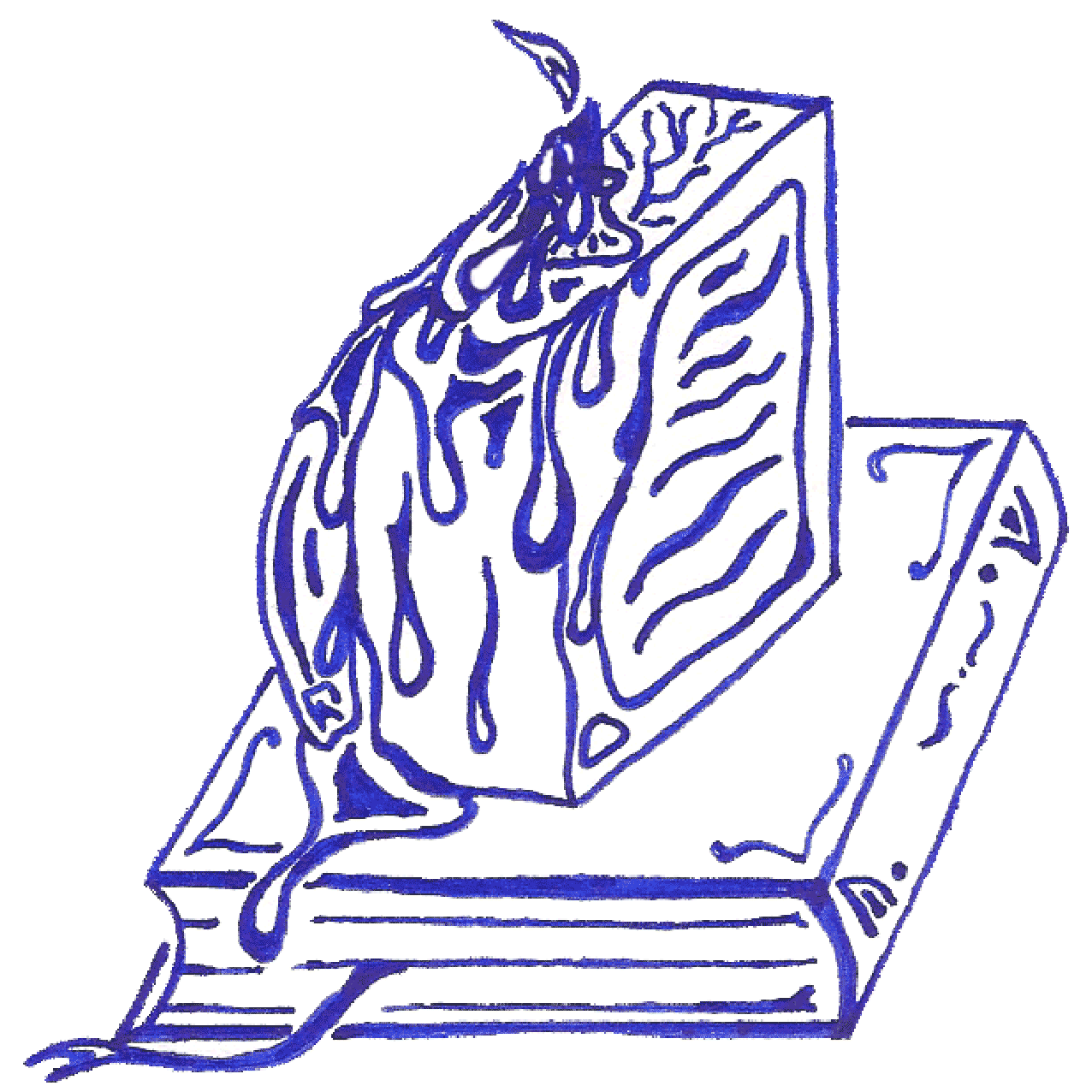 Abstraktes Tintenbild eines Fernsehers mit minimalistischen Linien, als Symbol für den Wandel der Medien