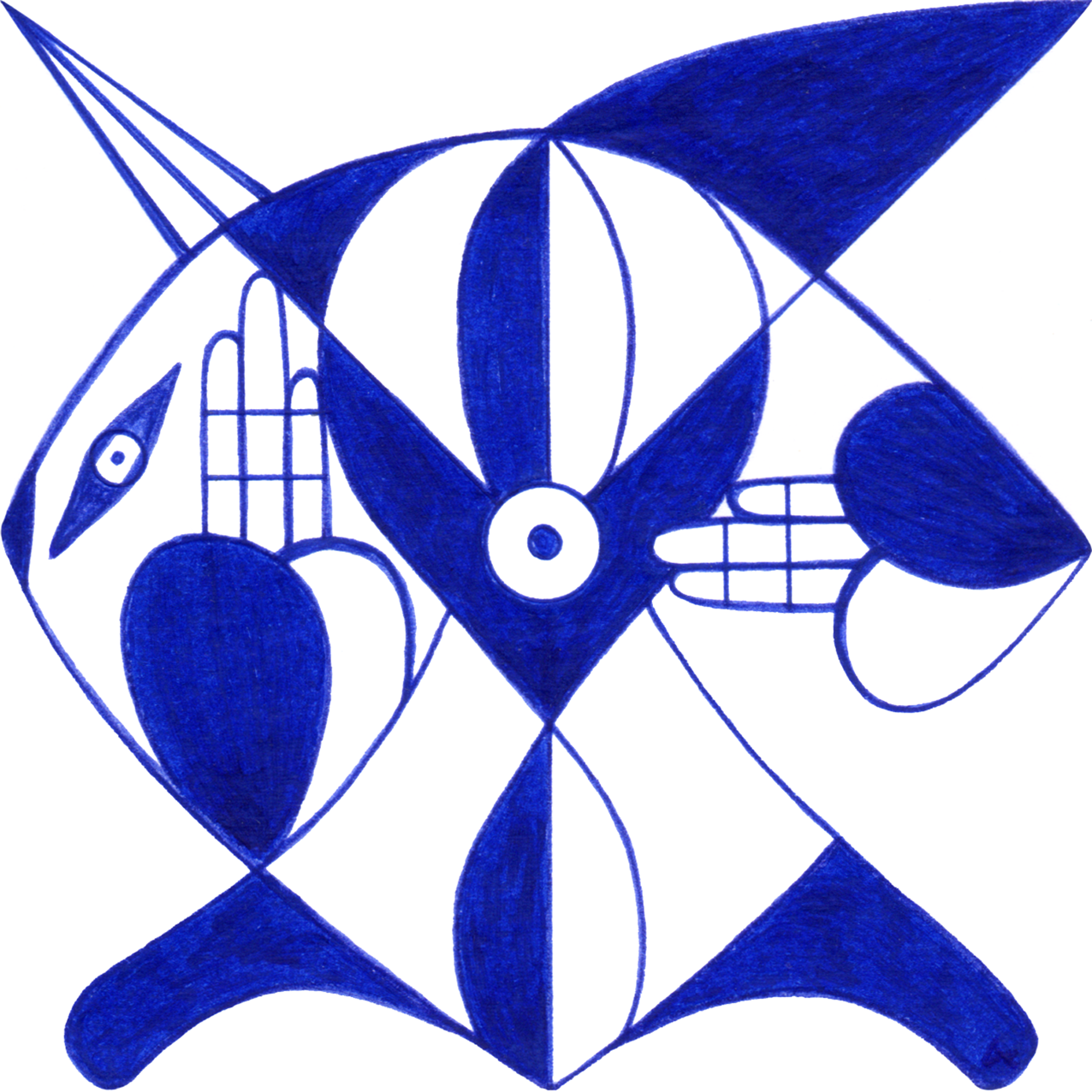 Außenorientiertes Tintenbild "Fisch": die Frage nach der eigenen Tiefe inmitten bekannter Weiten