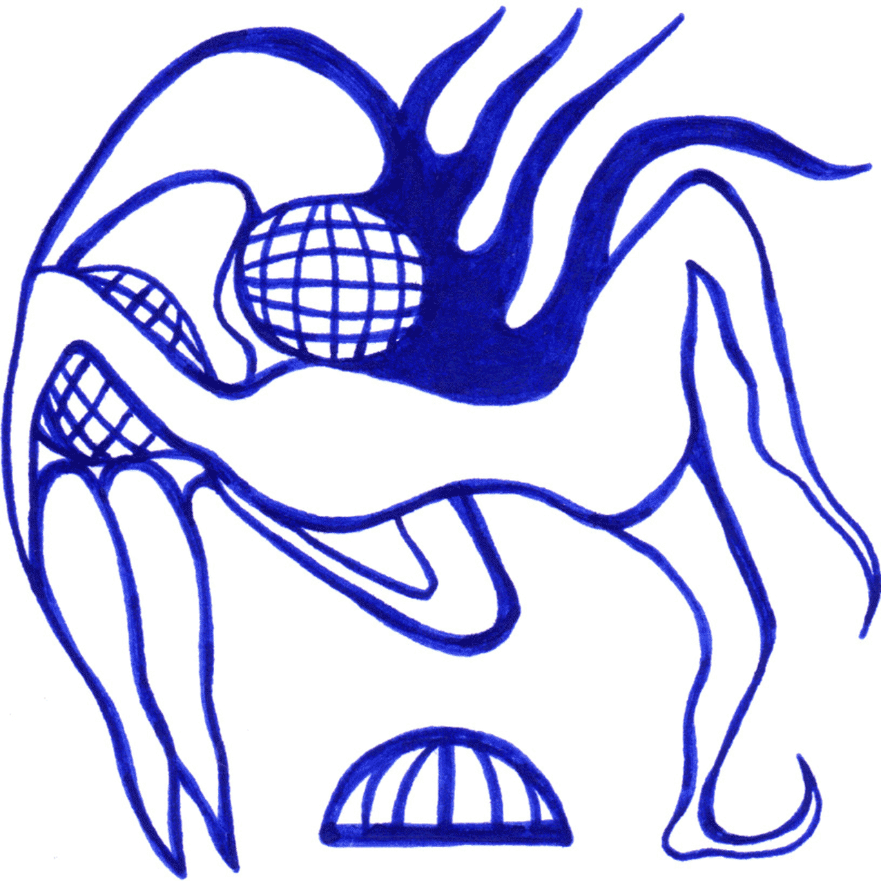 „Fitness nebenbei“: Tintenbild mit dynamischen Linien, Bewegung und leiser Energie spürbar