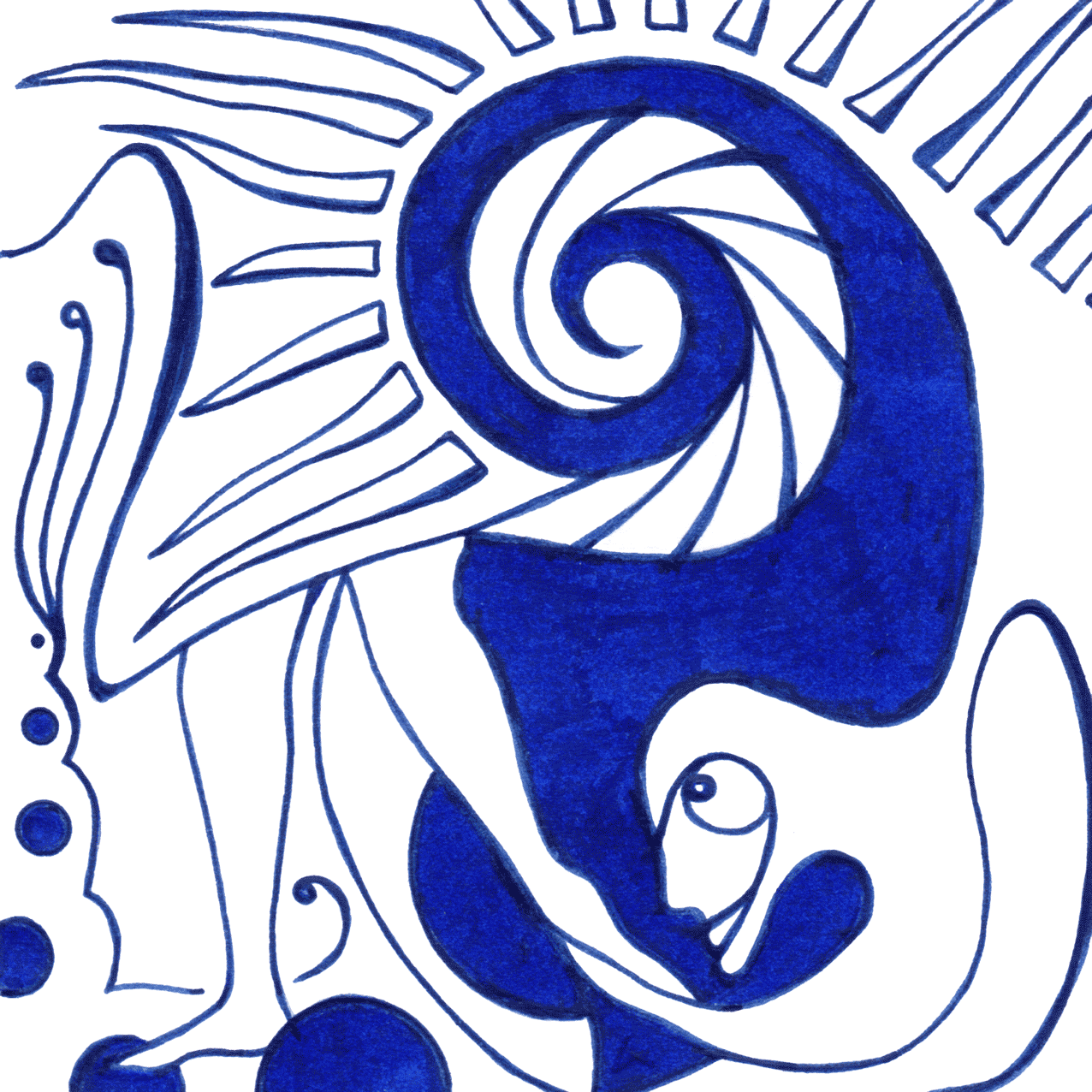 Glücklich „Fortuna“ – Tintenbild über Schicksal, Zufall und kleine Glücksmomente