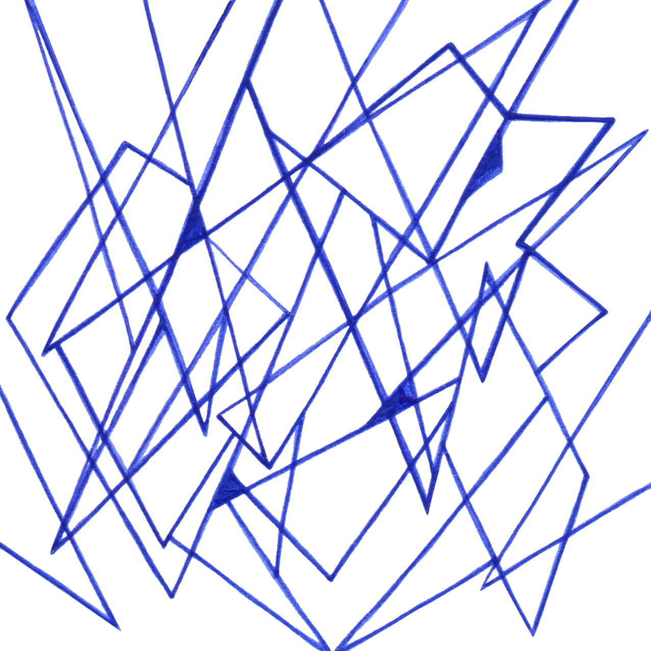 Geheimnisvolles „Fraktale“ – Tintenbild zeigt verborgene Strukturen, Muster die sich ewig fortsetzen.