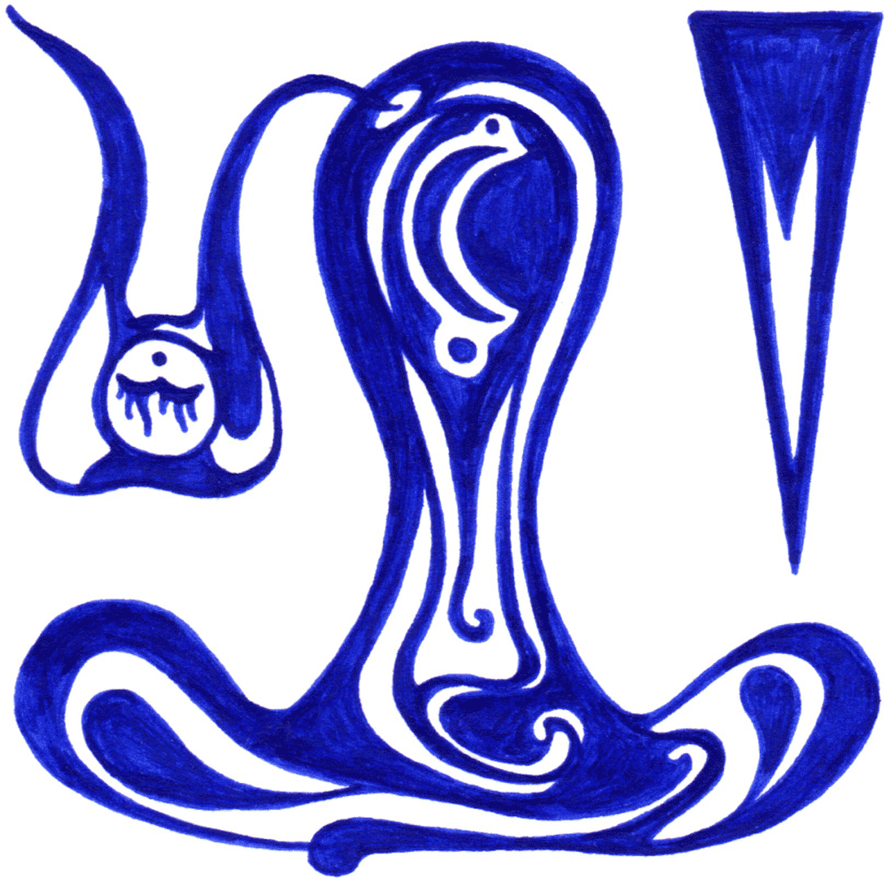 Interesseweckende Tintenformen in „Geheimnisvoll wie Schlüsselloch“, Sinnbild für Neugier und verborgene Einblicke