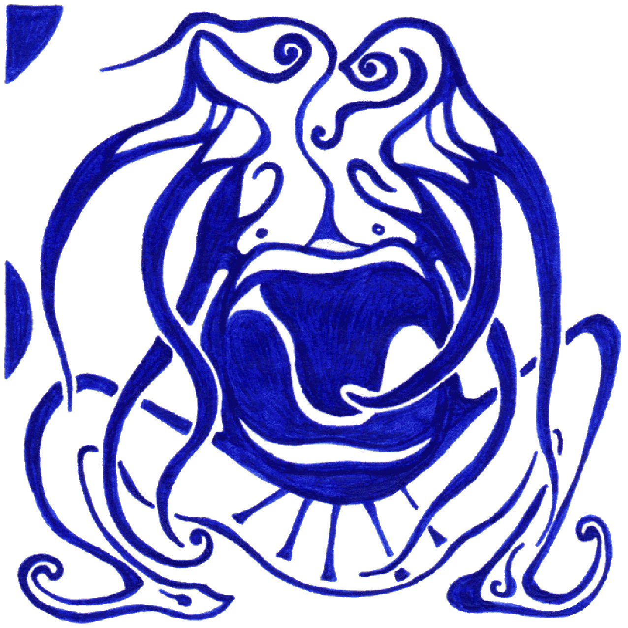 Abstrakte Linienillustration „Geiz“ als Symbol für Zurückhaltung, Besitzdenken und emotionale Distanz