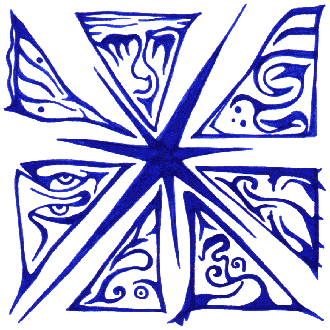 Abstrakte Illustration „Gelassenheit“ als Symbol für innere Ruhe, Ausgeglichenheit und harmonische Balance