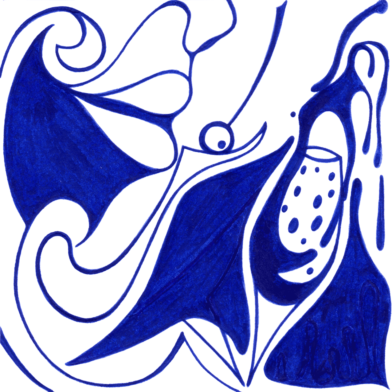 Tintenbild „Getränk des Geistes“ – Rückkehr zur ursprünglichen Natur, heilendes Elixier für Körper und Seele