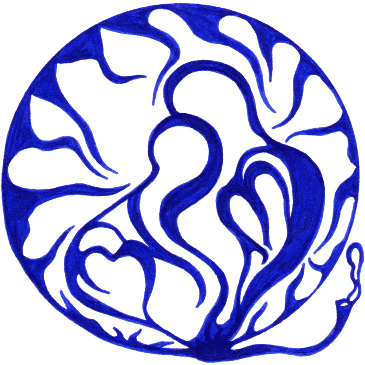 Warme Tintenlinien in „In der Sonne“, Symbol für Geborgenheit, Ruhe und geschützte Momente