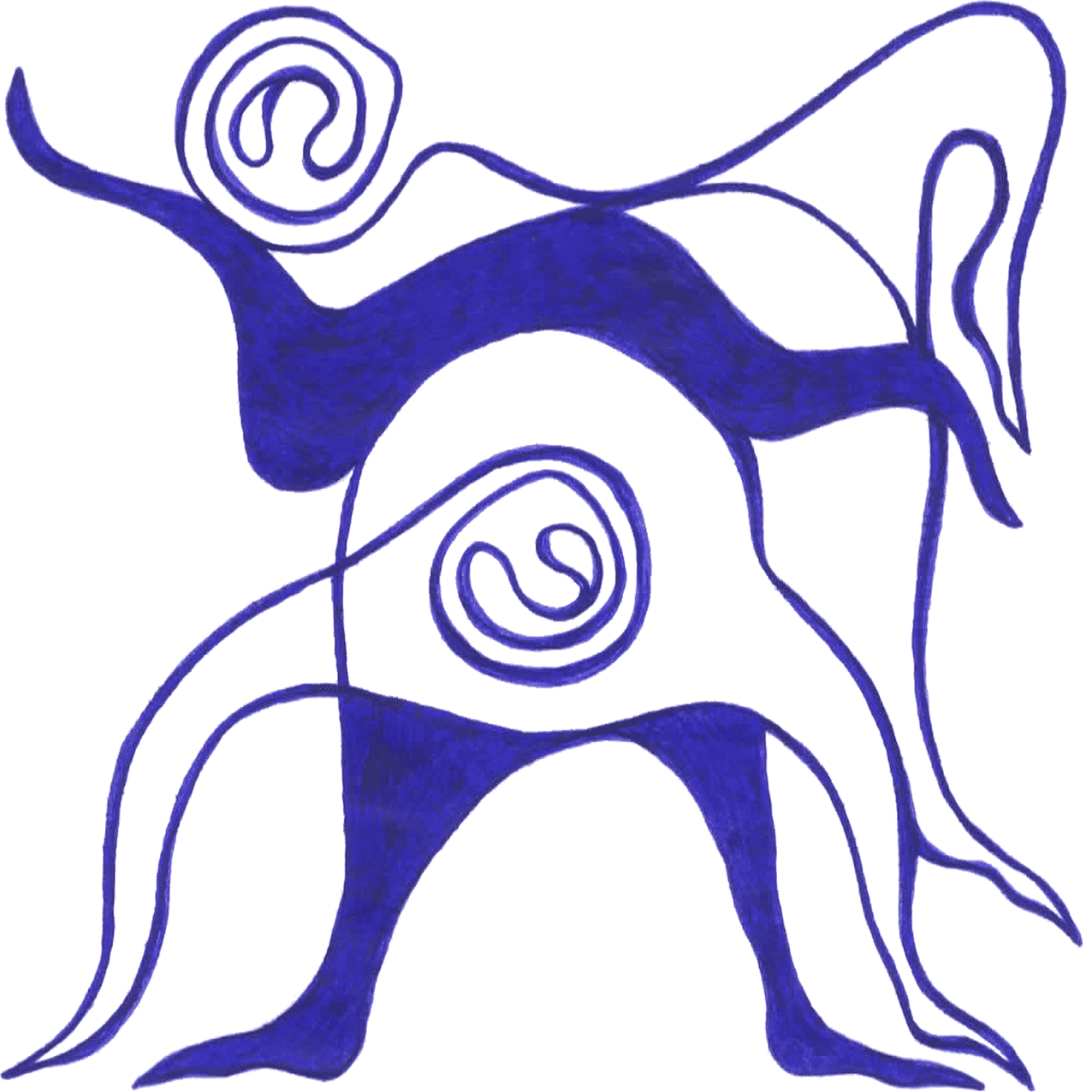 „Ja, immer ja“, lebendige Tintenformen als Ausdruck von Offenheit und grenzenloser Zustimmung