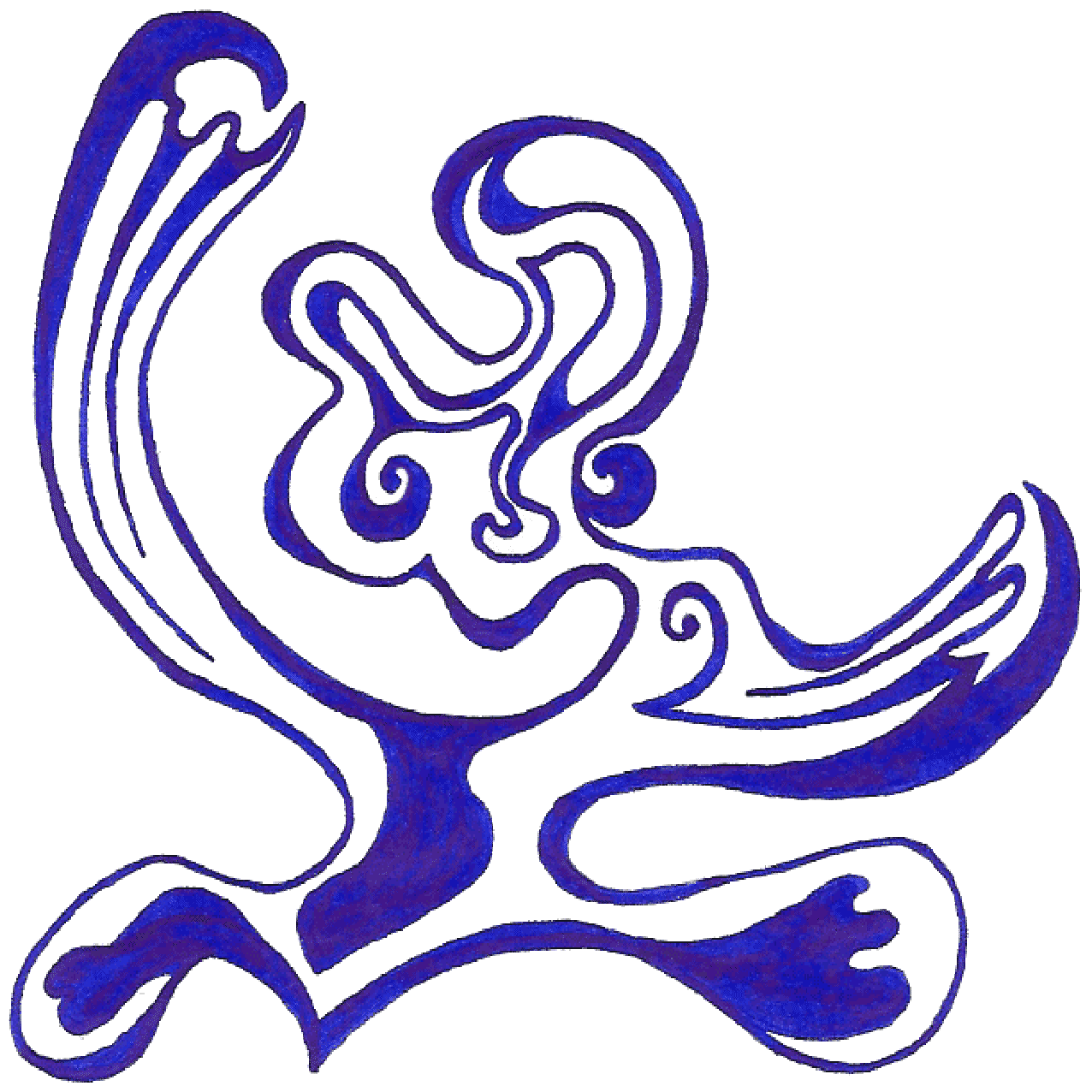 Verspielte Linienillustration „Kuscheltier“ als Symbol für Kindheit, Fantasie und Geborgenheit