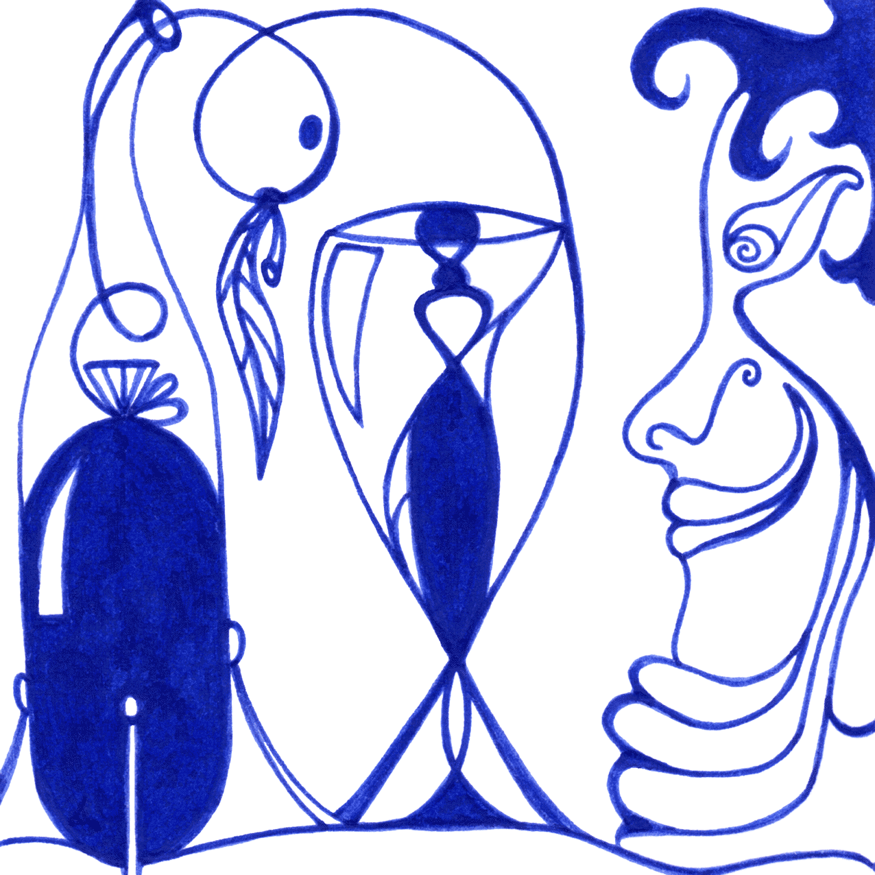 Nachdenkliches Tintenbild -„Königin“ über Macht, Wandel und unerwartete Demut