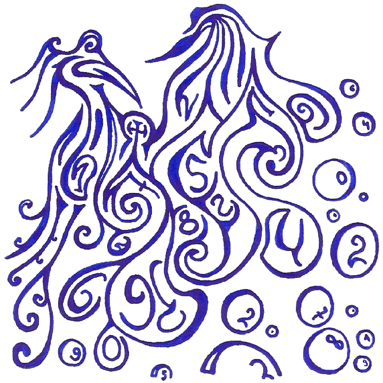 Kreative Linienillustration „Lottogewinn“ als Symbol für Glück, Wunschdenken und Chancen