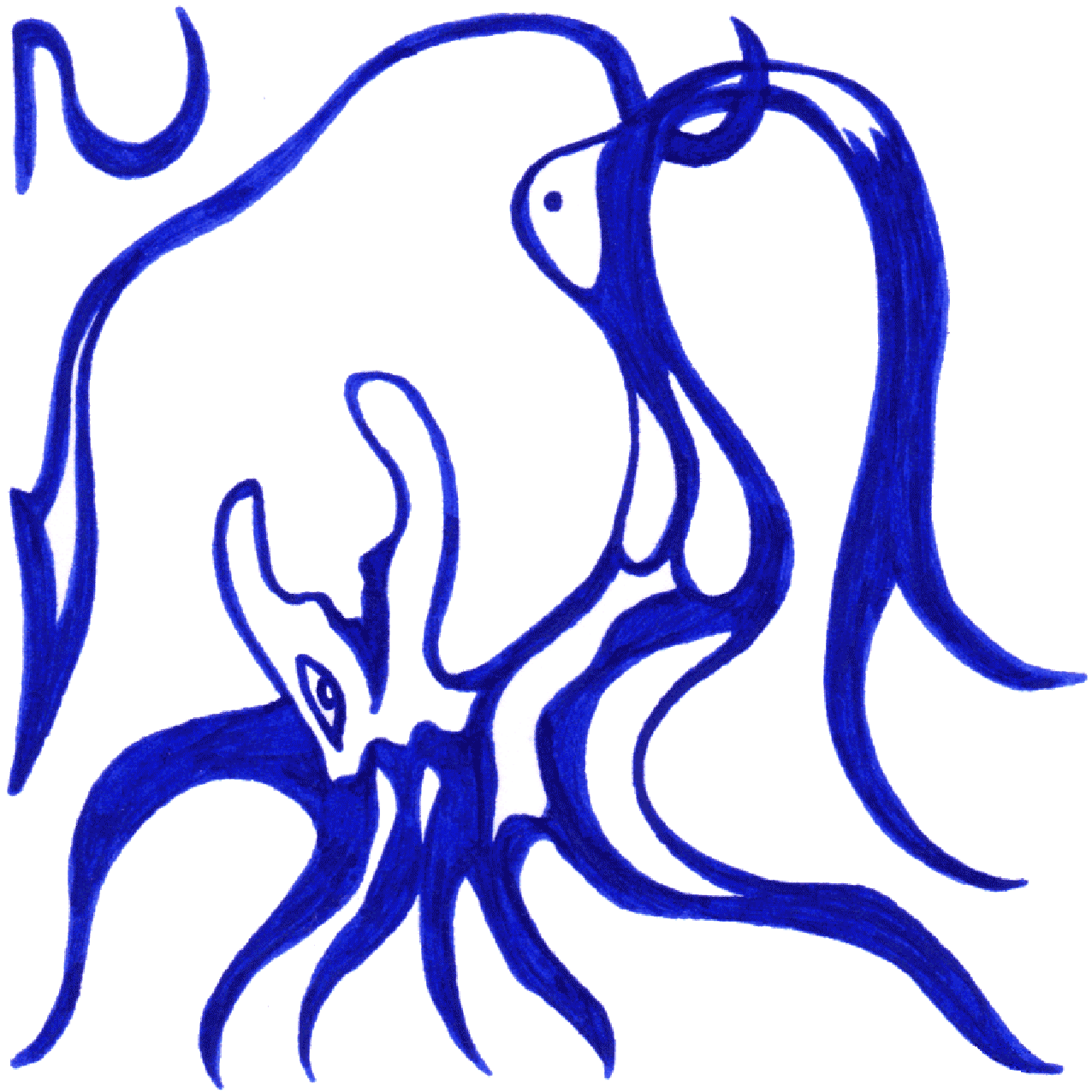 Mystische Illustration „Lust auf“ zeigt dynamische Bewegung, Ausdruck von eigenem Wunsch und Drang