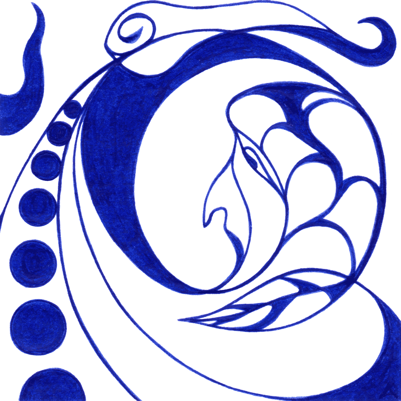 Geborgene Wärme „Mama“ – Tintenbild einer Mutter, die Schutz und Liebe schenkt, fürsorglich ist