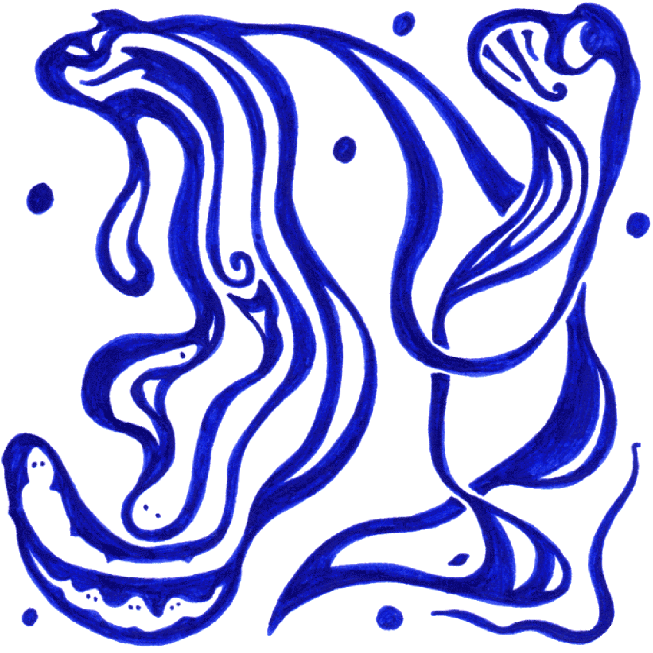 Ausdrucksstarke Tintenillustration „Mobbing“, symbolisiert Druck und soziale Ausgrenzung