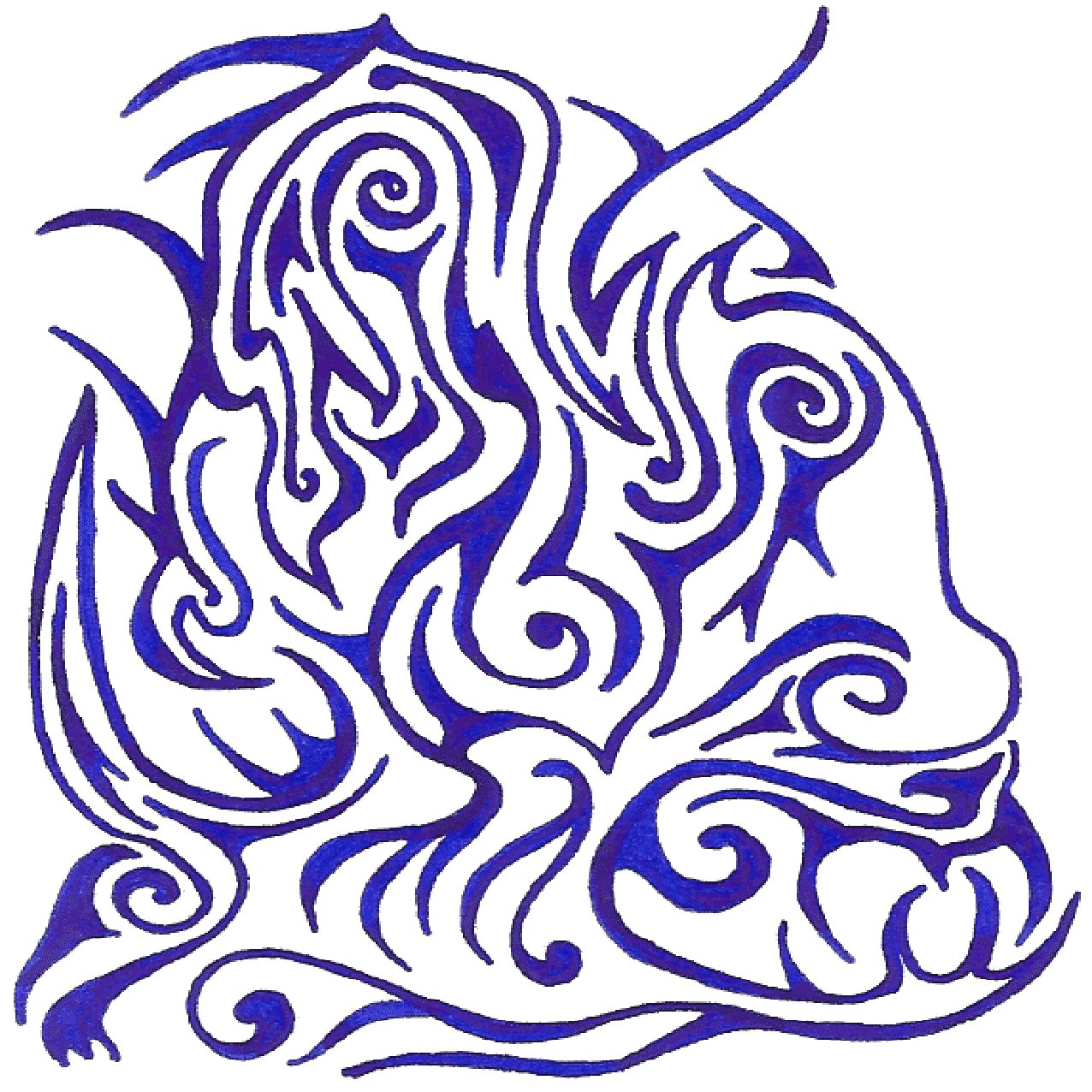 Ausdrucksstarke Tintenzeichnung „Neid“ mit dynamischen Linien als Symbol für Missgunst und Spannung