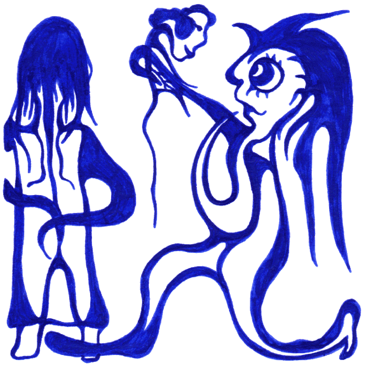 Tintenillustration „Nicht überzeugt“, Darstellung von Skepsis und fehlender Wirkung