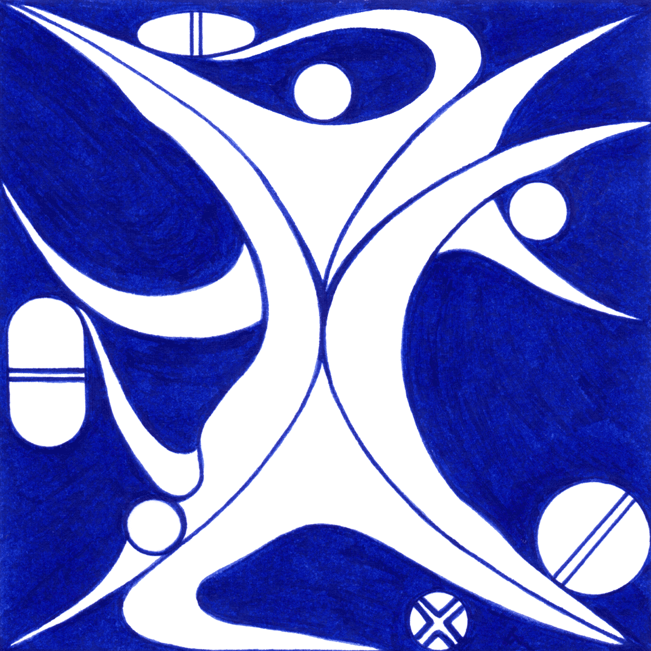 Kritisch „Oh, Sport“ – Tintenbild über Gesundheit, Druck und versteckte Abhängigkeit