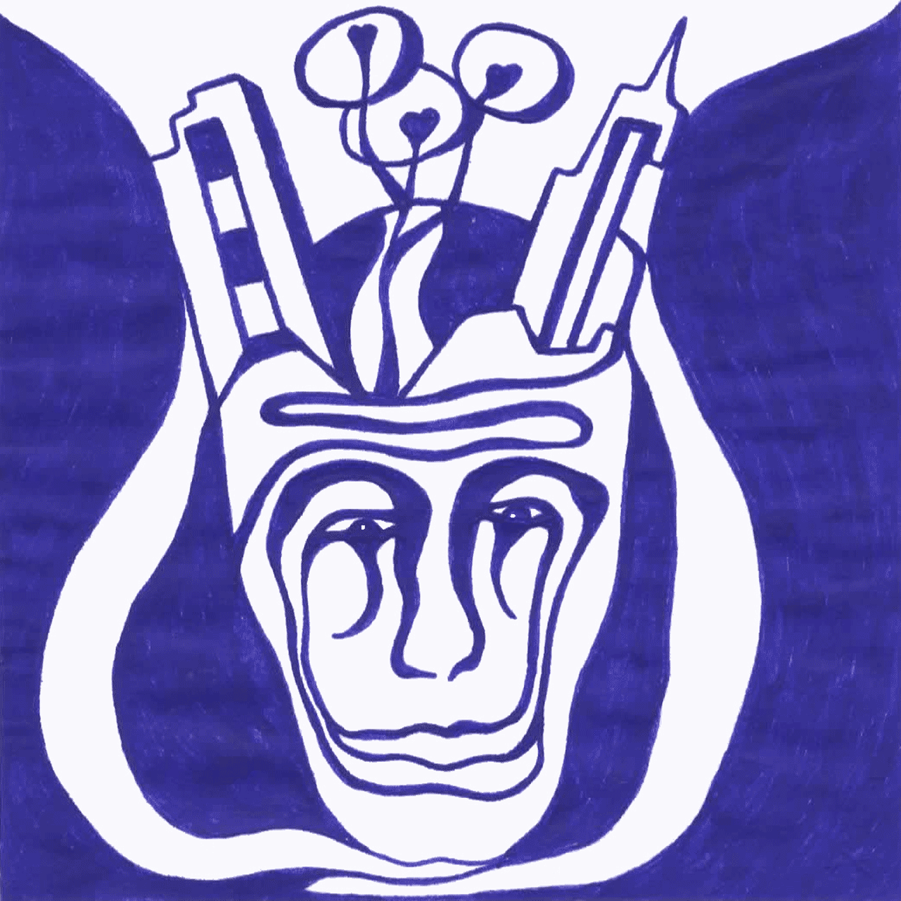 „Ohne Sorgen“ – Tintenlinien tanzen leicht, Gelassenheit durchdringt jede Bewegung