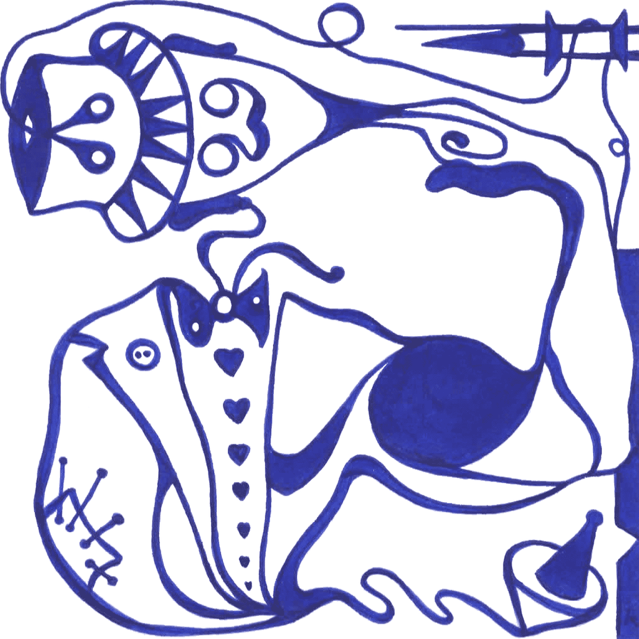 Abstraktes Tintenbild „Passendes Hobby“, als Symbol für Klarheit, Ruhe und Abstand vom Alltag