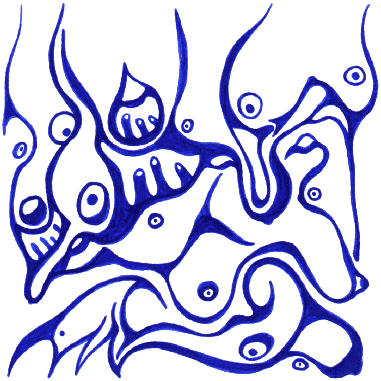 Tintenbild „Pickel“ als symbolische Darstellung von Haut, Vergänglichkeit und kleinen Unvollkommenheiten