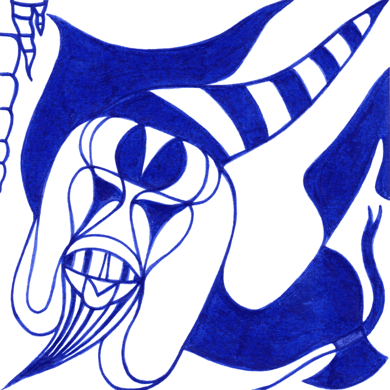 Nachdenkliches Tintenbild „Santa Claus“ –  überraschend dunkle Geschenke statt festlicher Freude