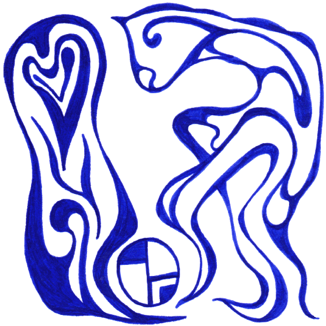 Beklemmende Tintenillustration „Schlechte Nachricht“, zeigt Weitergabe belastender Information