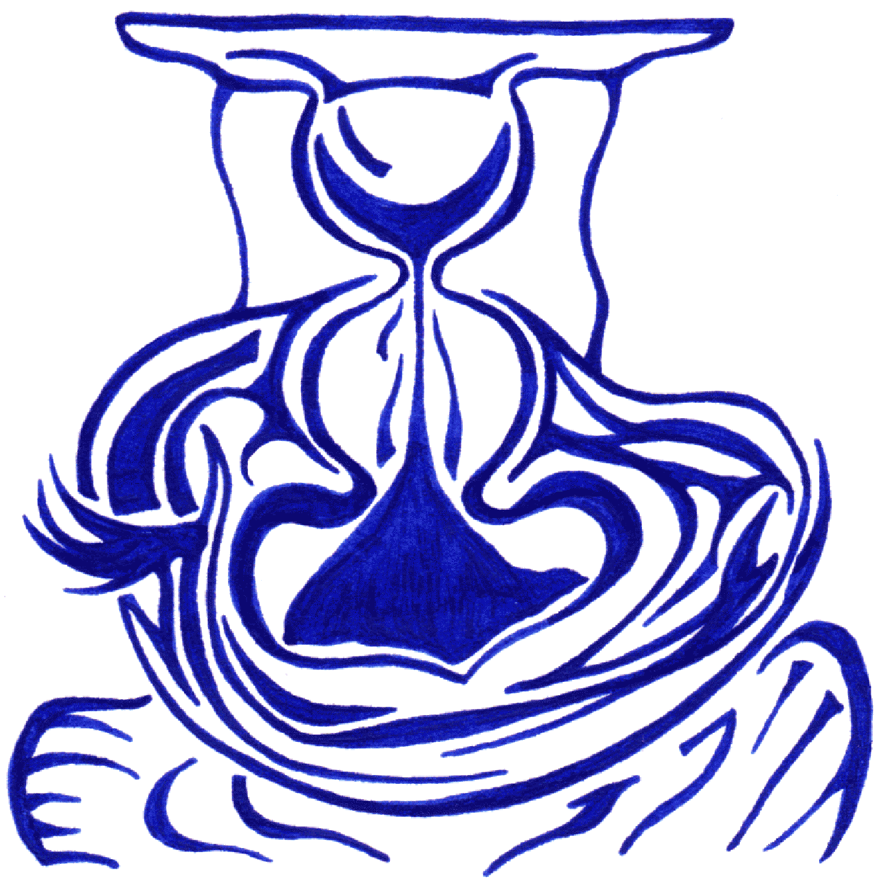 Fein gezeichnete Linienillustration „Selbstbeherrschung“ als Symbol für innere Stärke und Kontrolle