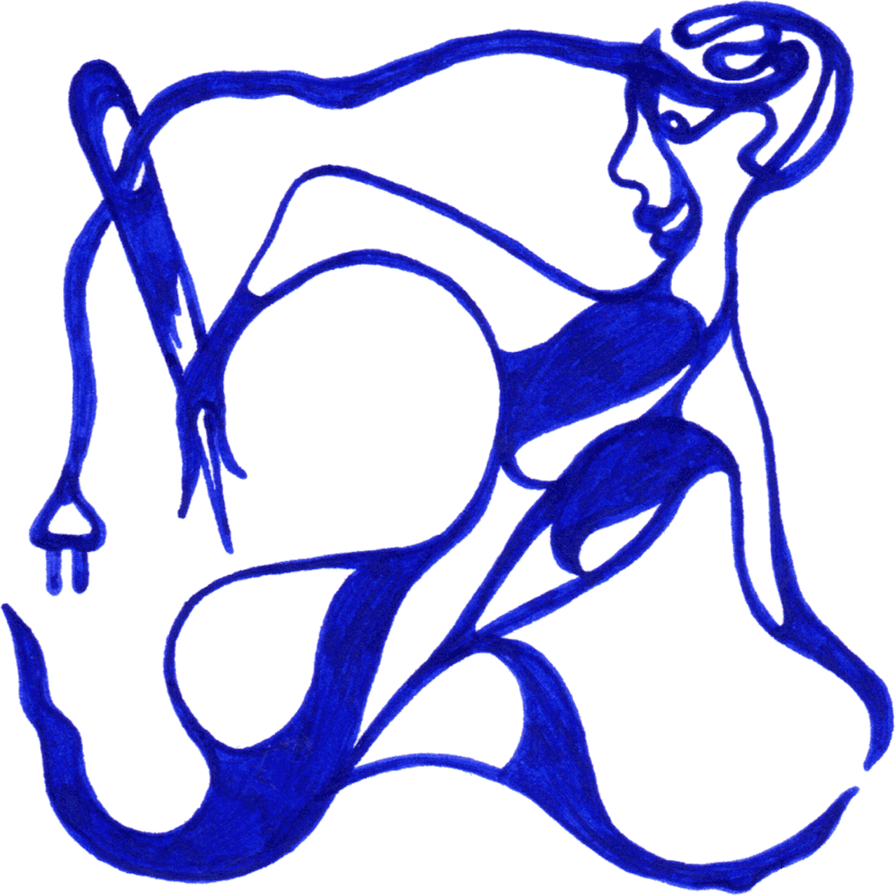 Person, die sich selbst motiviert – symbolisches Tintenbild für Selbstmotivation, Wille und innere Kraft