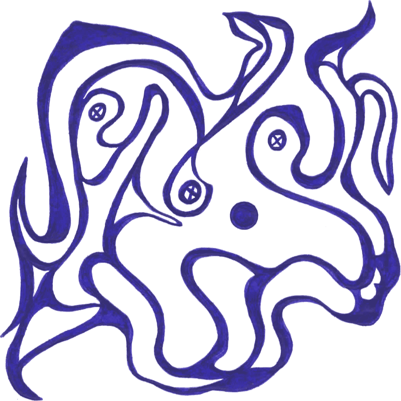 „Spiel mit Ball“ als Tintenmotiv, Linien und Kreise symbolisieren Bewegung und Perspektive