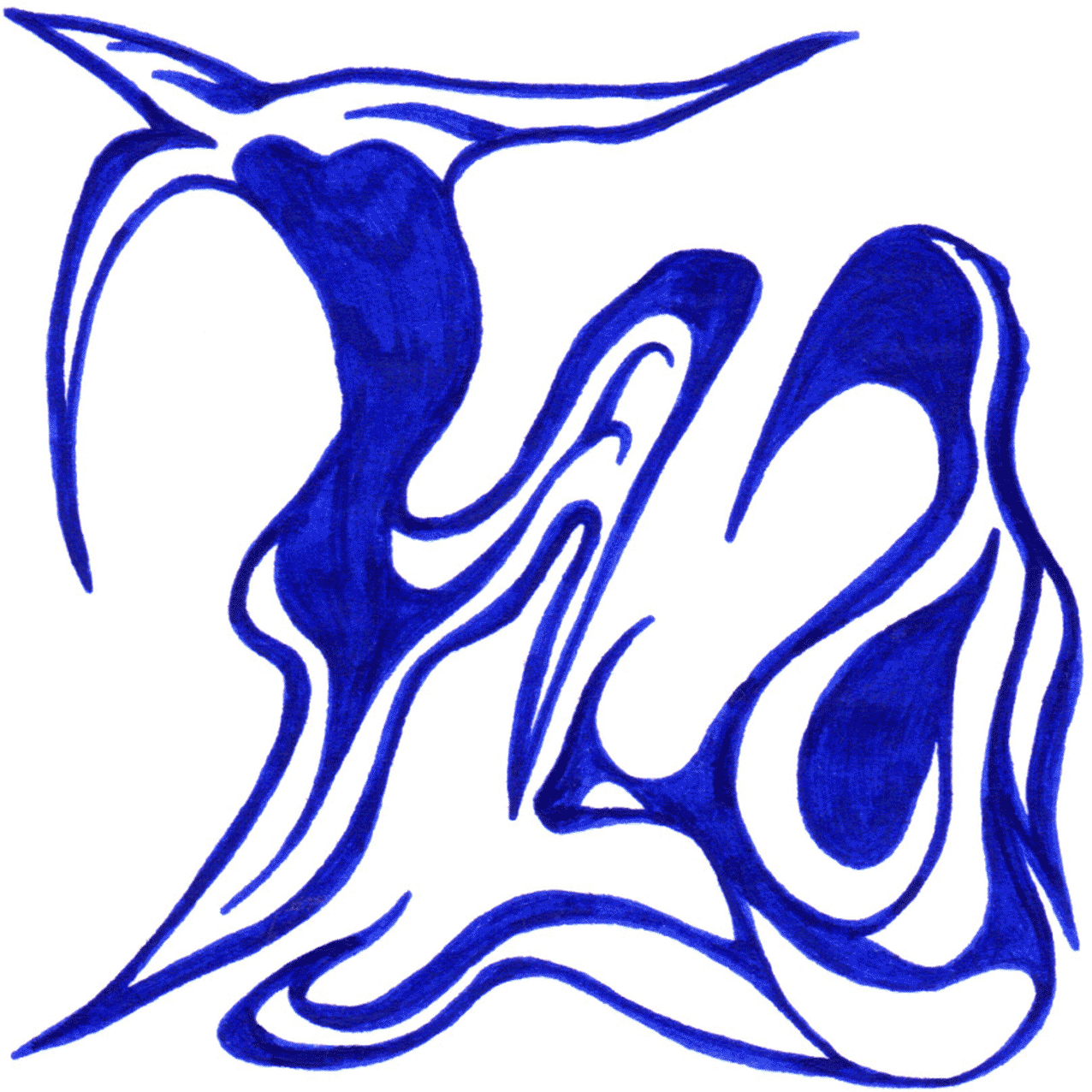 Tintenzeichnung „Stolpergefahr“ mit unregelmäßigen Linien, Symbol für Herausforderungen und Erfahrung