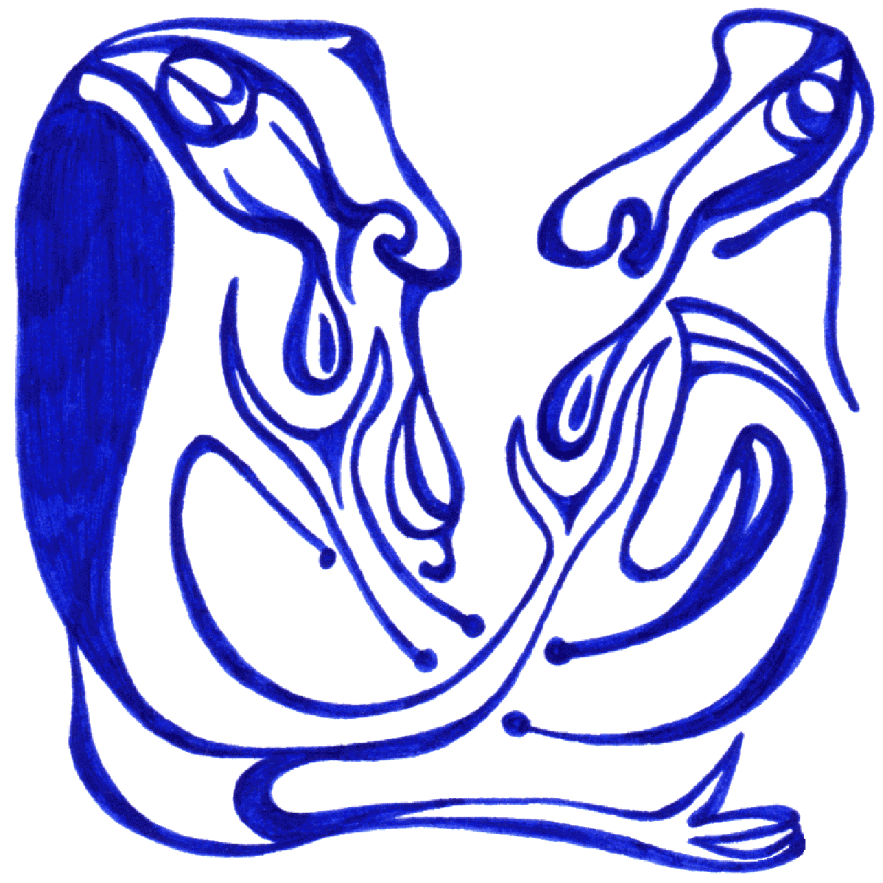 Sanftes Tintenbild "Tränen in den Augen" spiegelt Emotionen, ein Tintenbild voller innerer Klarheit