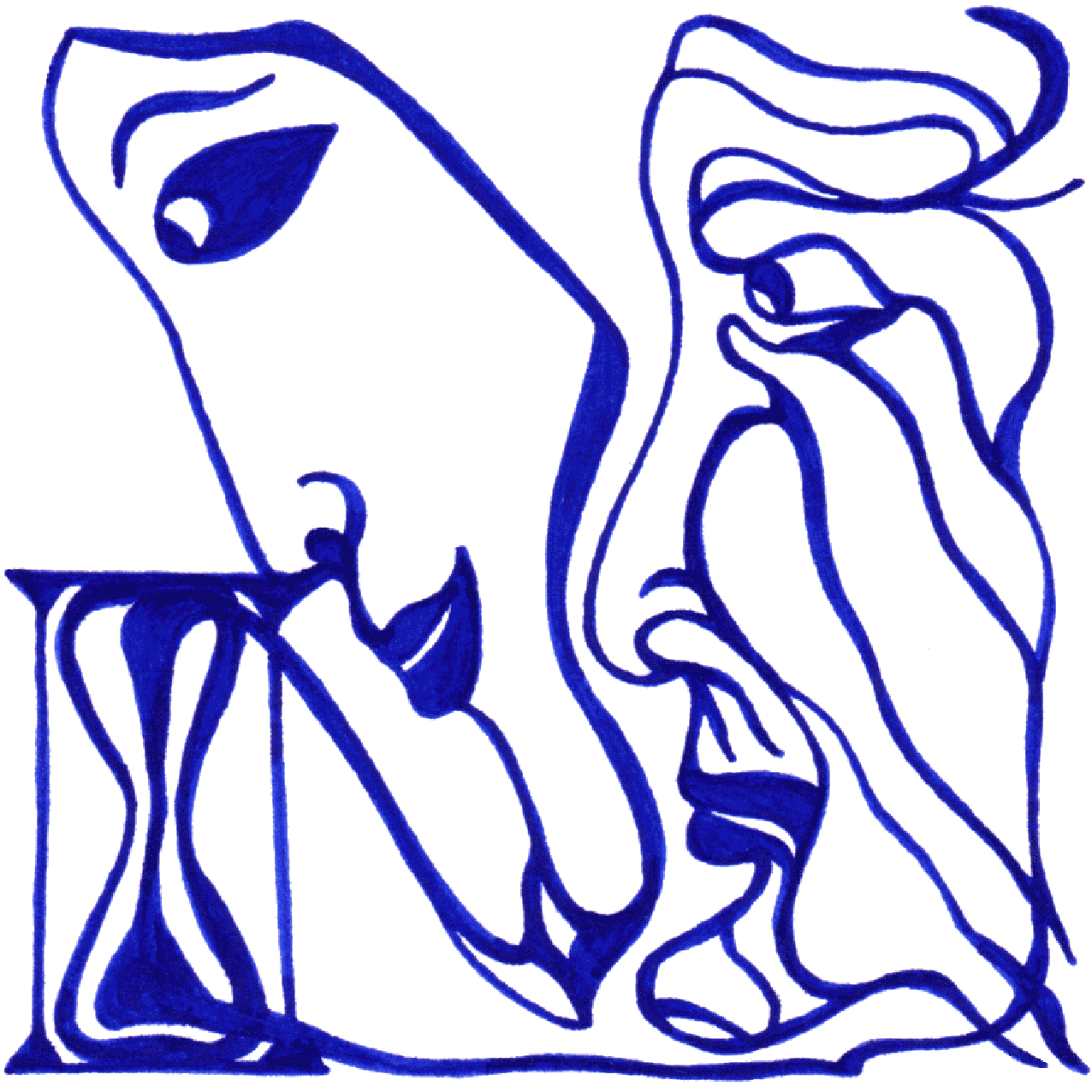 Melancholische Tintenillustration „Verlorene Jugend“, zeigt Erinnerung und unwiederbringliche Zeit