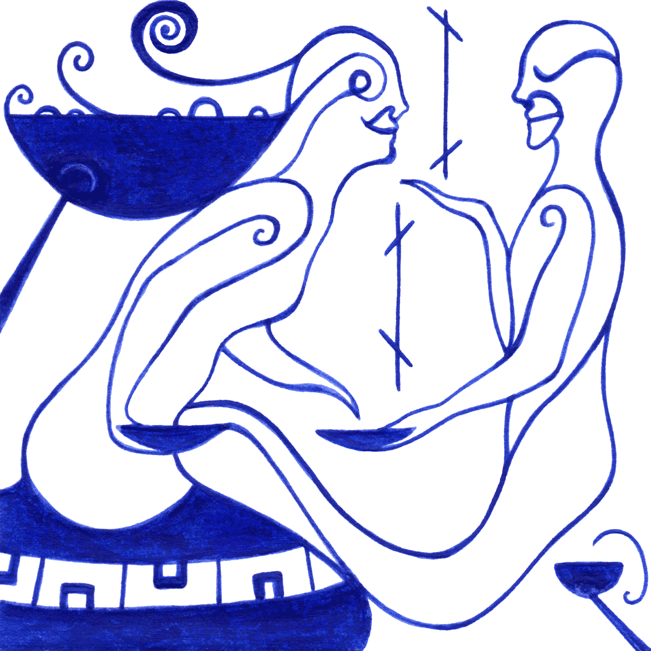 Nach innen gerichtet „Verschenke dein Leben“ – Tintenbild über Vergänglichkeit und inneres Weitergehen