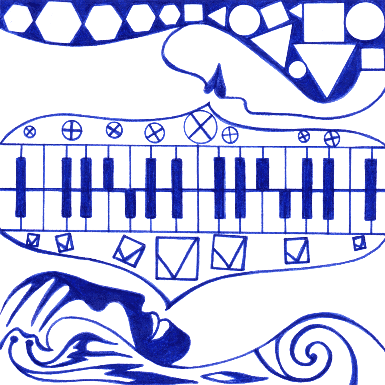 Leise „Verstehe ich vielleicht“ – Tintenbild über unklare Harmonie und zarte Musik der Verwirrung